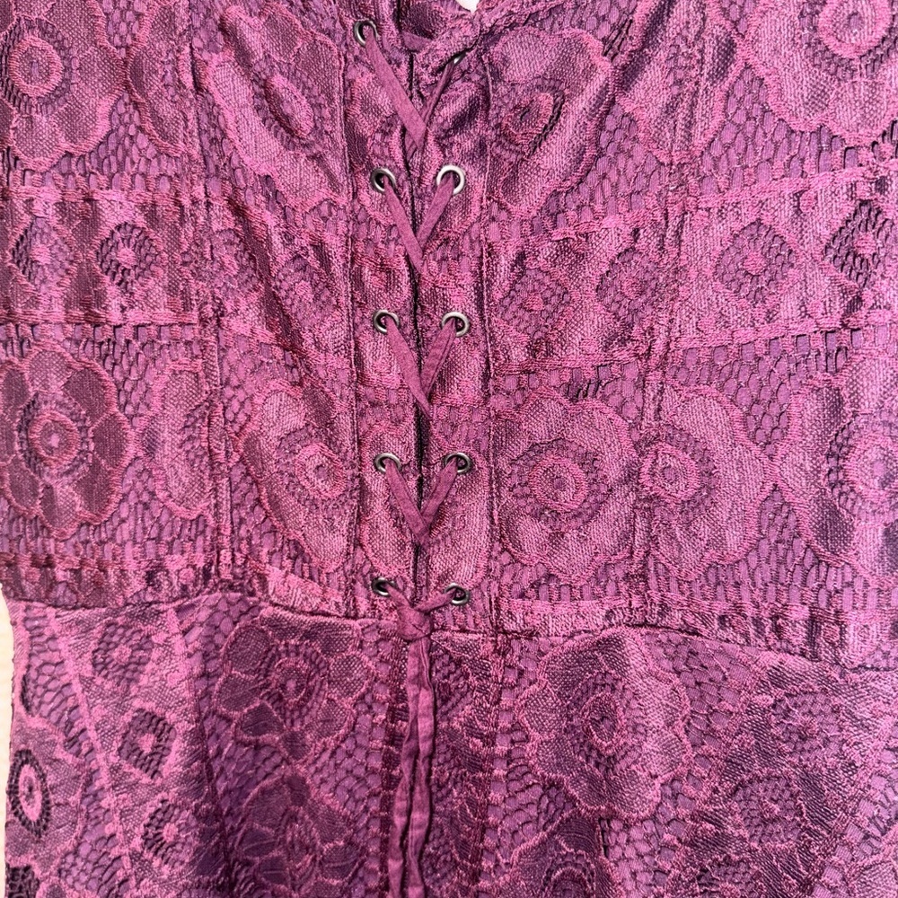 Aeropostale Plum Lace Midi Dress - Picture 3 of 4